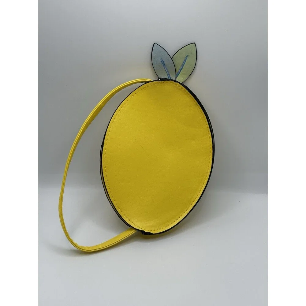 Lemon Shaped Crossbody Bag Faux Leather Novelty Purse Kids Girls NWOT